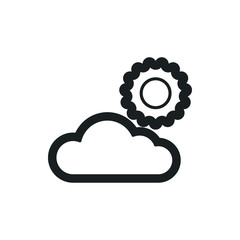 sun cloud vector icon