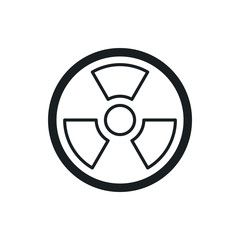 nuclear sign vector icon