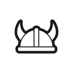 viking helmet vector icon