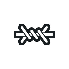 barbed wire vector icon