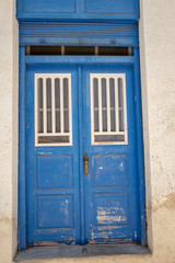 Tür und Fassade in Griechenland