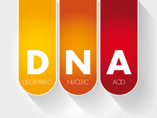 DNA - Deoxyribonucleic Acid acronym, medical concept background