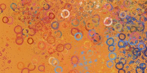 Decorative oil painting. Vibrant dynamic art. 2d illustration. Texture backdrop. Creative chaos structure element.