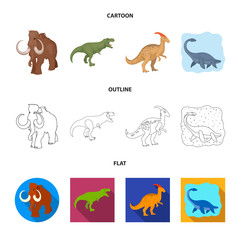 Vector design of animal and character sign. Set of animal and ancient stock vector illustration.