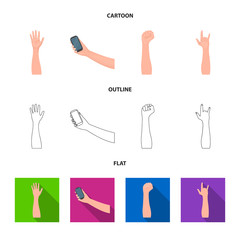 Vector illustration of and animated icon. Set of and brachioplasty stock vector illustration.