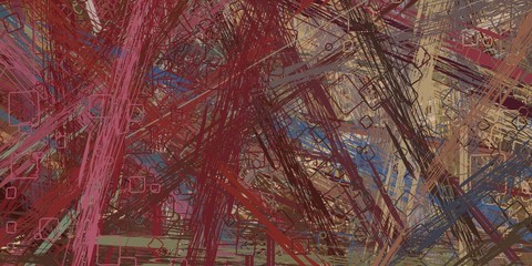 Crazy sketch random pattern. Creative chaos and variety structure. Modern art drawing painting. 2d illustration. Digital texture wallpaper. Artistic sketch draw backdrop material. 