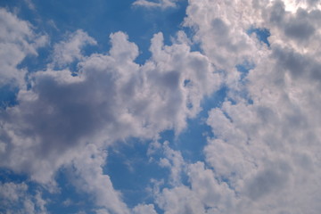 Obraz na płótnie Canvas cloud sky blue background white nature