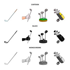 Vector illustration of and stick logo. Set of and golf vector icon for stock.