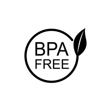 BPA and phthalates free flat badge vector icon for non toxic plastic - Vector