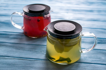 Natural tea on a table.