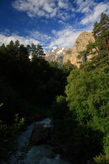 Caucasus. Ossetia. Gorge Tsey. River Zeidon.