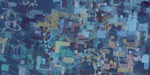 Fototapeta premium Poster oil painting element. 2d illustration. Texture backdrop. Creative chaos structure.