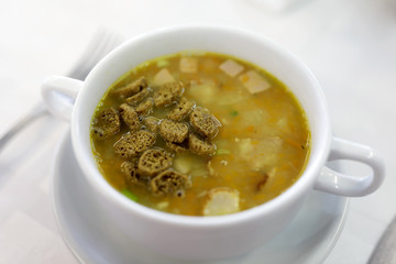 Pea soup with smoked meats