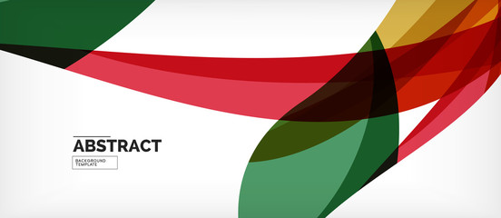 Colorful wave lines abstract background, color line for business or techno presentation