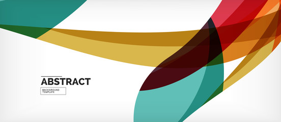 Obraz premium Colorful wave lines abstract background, color line for business or techno presentation