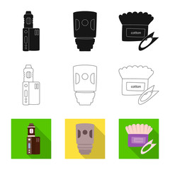 Vector design of technology and taste sign. Set of technology and trendy vector icon for stock.