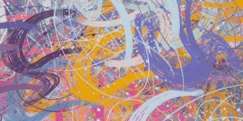Canvas painting. Colorful background texture. 2d illustration. Texture backdrop. Creative chaos structure element.