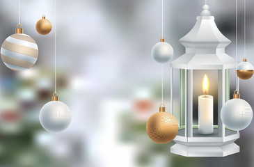 Vector Merry Christmas and Happy New Year 2020 greeting card Label Decorated