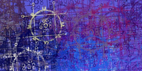 Canvas painting. Colorful background texture. 2d illustration. Texture backdrop. Creative chaos structure element.