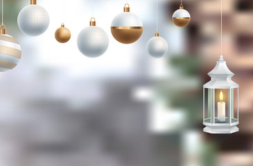 Vector Merry Christmas and Happy New Year 2020 greeting card Label Decorated