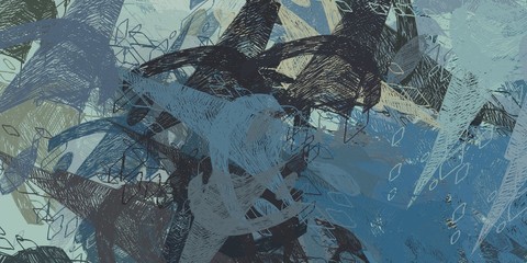 Modern art. Artistic brush. Oil painting. 2d illustration. Texture backdrop. Creative chaos structure element.