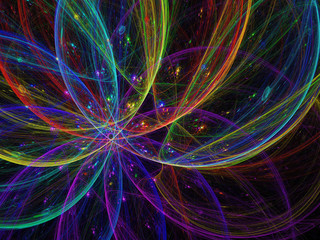 rainbow abstract fractal background 3d rendering illustration