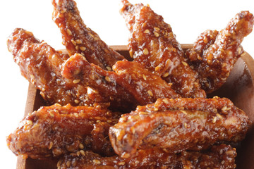 鳥の胡麻和えピリ辛のチキンバー