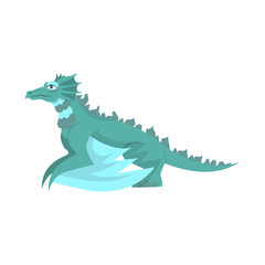 Isolated object of dragon and lizard sign. Set of dragon and monster stock symbol for web.