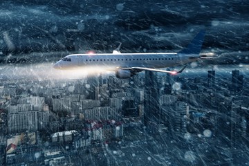 bad weather conditions while flying by plane