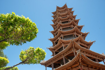 Wooden Pagoda Temple in Zhangye, China