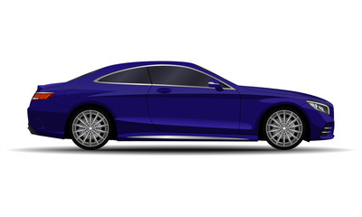 Obraz premium realistic car. sport coupe. side view.