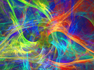 rainbow abstract fractal background 3d rendering illustration