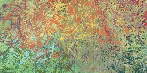 Brush painting. Artistic canvas. Oil art. 2d illustration. Texture backdrop. Creative chaos structure element.