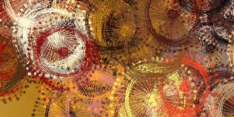 Decorative oil painting. Vibrant dynamic art. 2d illustration. Texture backdrop. Creative chaos structure.