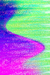 Photo of holographic real texture in rainbow colors, colorful iridescent surface. Holographic color wrinkled foil. Colored glitter. Shining background.