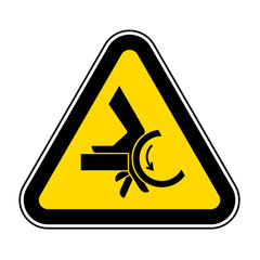 Hand Crush Roller Pinch Point Symbol Sign, Vector Illustration, Isolate On White Background Label .EPS10