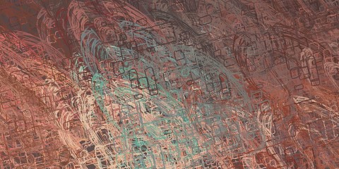 Handmade surreal abstract pattern. Modern artistic canvas. 2d illustration. Texture backdrop painting. Creative chaos structure.