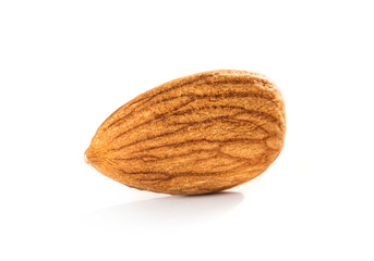 almond seed isolated on white background