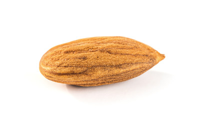 almond seed isolated on white background