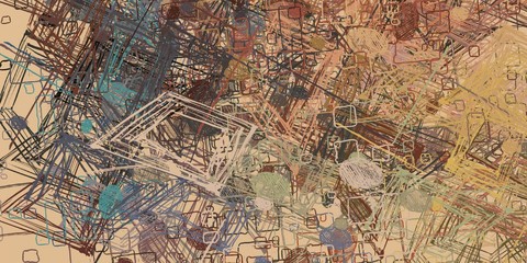 Canvas painting. Colorful background texture. 2d illustration. Texture backdrop. Creative chaos structure.