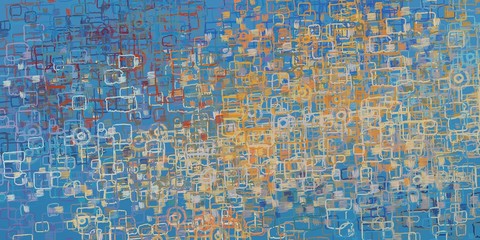 Fototapeta premium Canvas painting. Colorful background texture. 2d illustration. Texture backdrop. Creative chaos structure.