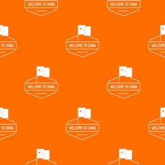 China pattern vector orange for any web design best