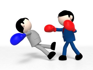 戦うビジネスマン