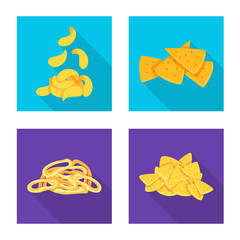 Isolated object of Oktoberfest and bar logo. Set of Oktoberfest and cooking stock vector illustration.