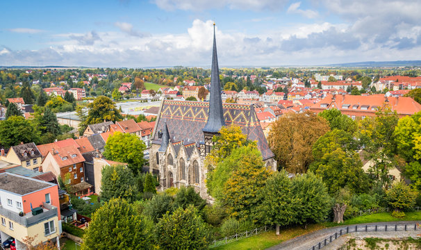 St. Petri in M&uuml;hlhausen vom Wehrgang