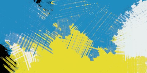 Digital sketch on colorful wall. 2d illustration. Texture backdrop painting. Creative chaos structure.