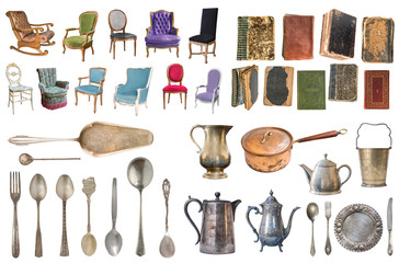 Set of a huge amount gorgeous old vintage items.