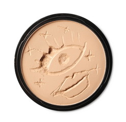 Face powder isolated on white background