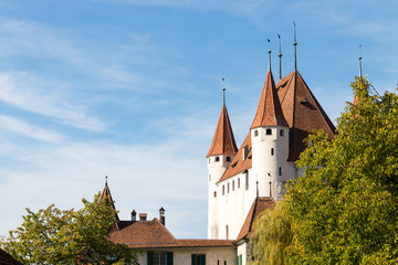 Obraz premium Thun castle in Sunny day, Switzerland