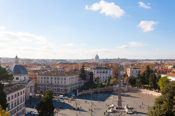 People square Rome, Piazza del popolo, Roma